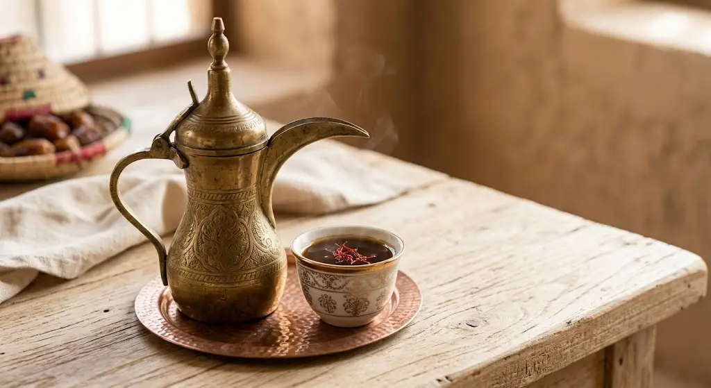 Arabic Coffee Recipe (Traditional Arabic Coffee With Cardamom and Saffron)